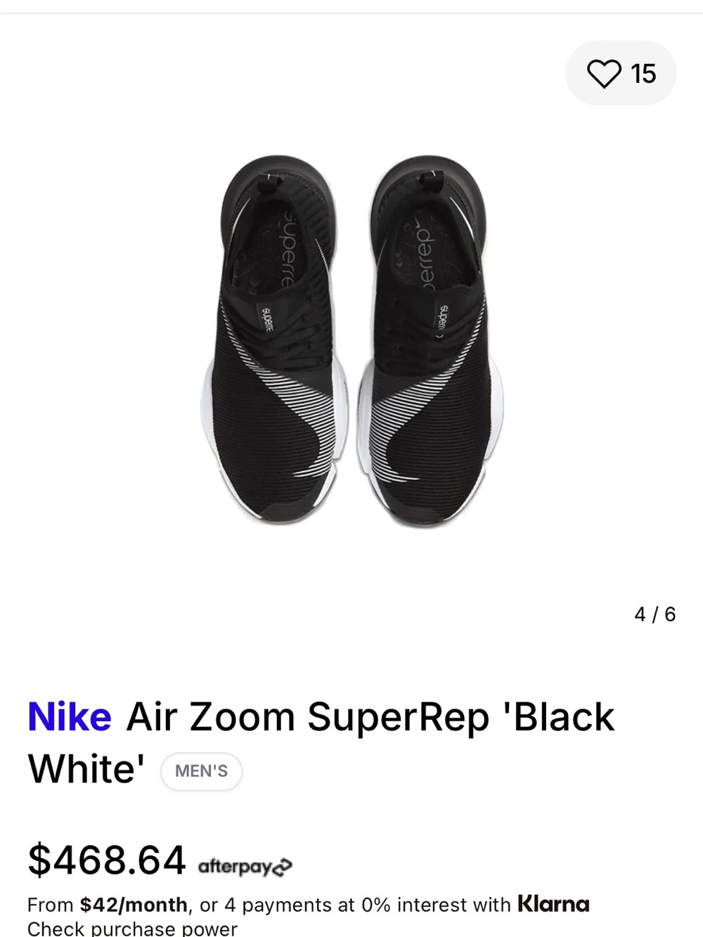 Nike Air Zoom SuperRep Sneakers Black White Women’s Size 7.5 Training Gym Shoes - Picture 11 of 11